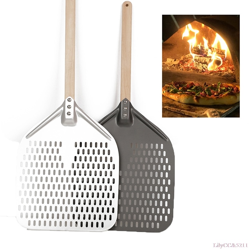 12/14 Inch Portable Oven Spatula Home Baking Pastry Tool Wooden Handle Pizza Spatula Pizza Shovel With Long Handle