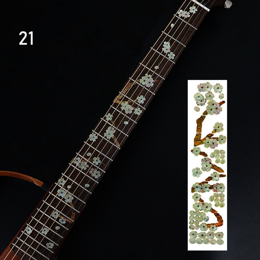1PC gryf gitarowy ultra-cienki naklejka Bass dekoracyjny krzyż naklejki naklejki na Guitarra Instrument muzyczny część do gitary elektrycznej