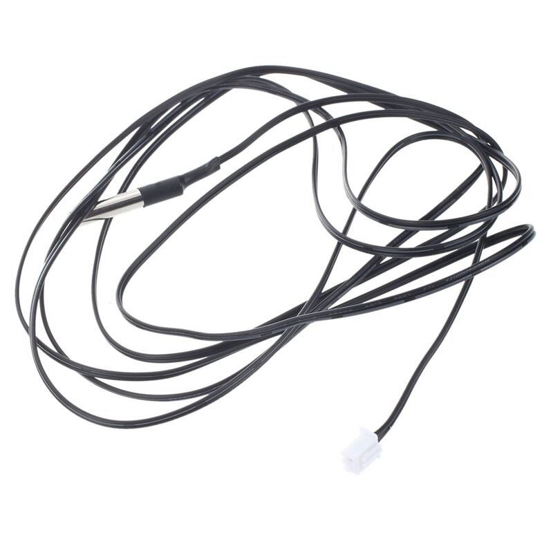 2 m NTC thermistor temperature sensor waterproof probe wire 10 K 1% 3950 black