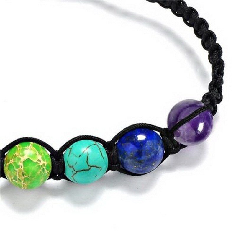 7 Chakra Handgemaakte Gevlochten Armband Mannen Vrouwen Balans Bead Verstelbare Touw Armband Kleurrijke Kralen Armband