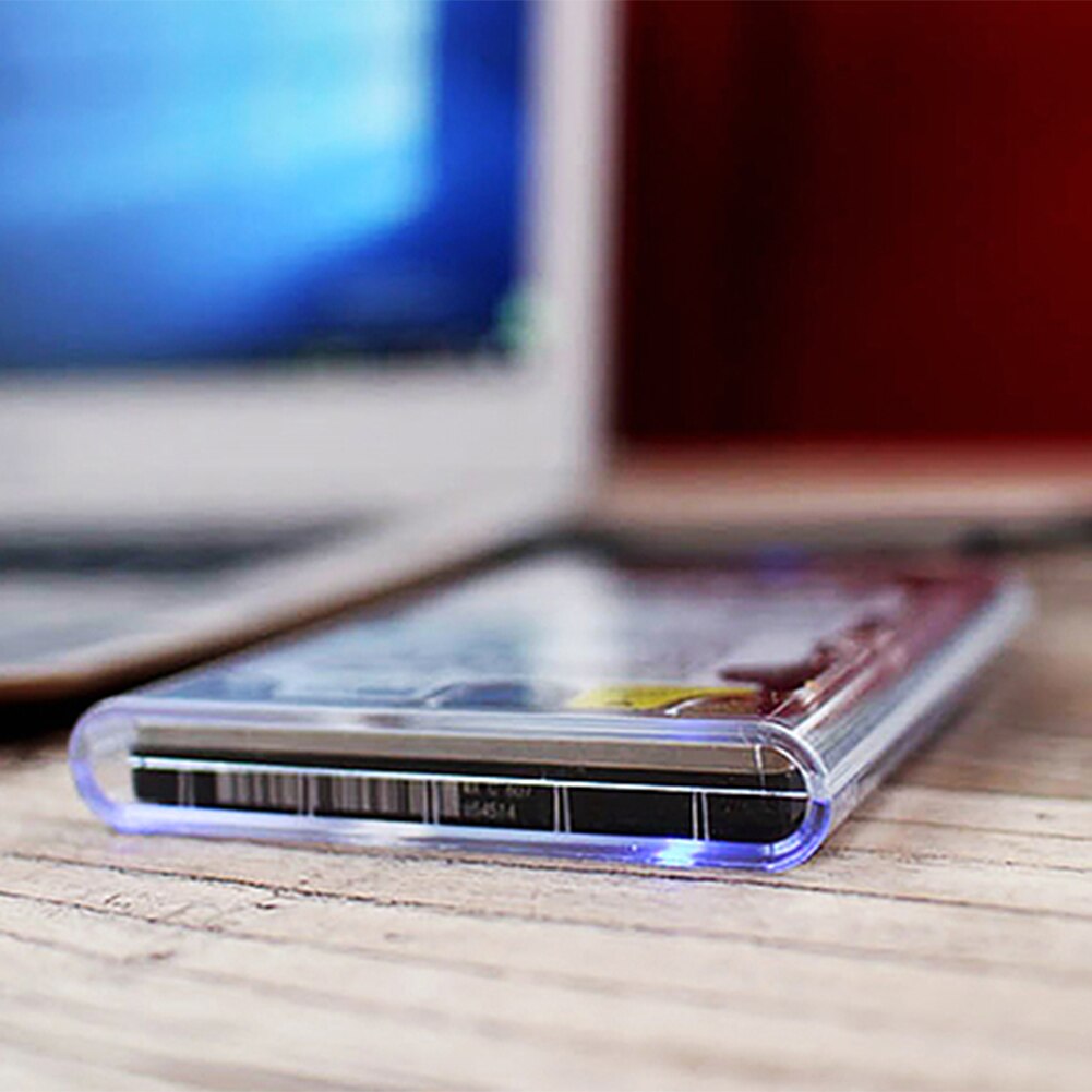 SATA to USB 3.0 Micro-B Adapter Box HDD Case with USB Cable Pouch 2.5 inch Transparent Hard Drive Mobile Case