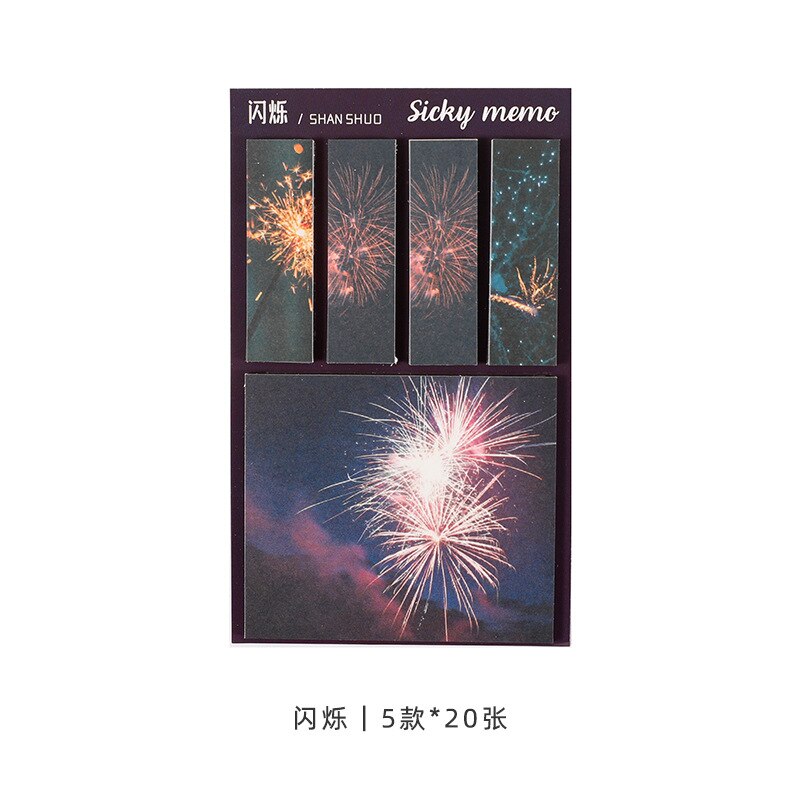Domikee Leuke Creatieve Zelfklevende Kantoor School Memo Pad Student Draagbare Sticky Notes Pad Index Label Briefpapier Leveringen: shan shou