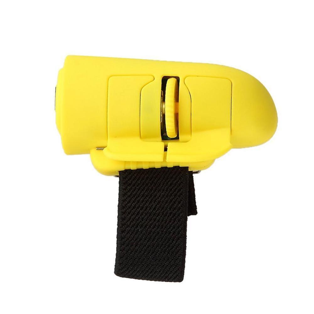 Portable Mini Finger Mouse 2.4GHz USB Wireless Optical Lazy Mouse 1200Dpi Desktop For PC Rings Finger Laptop U2V2: yellow