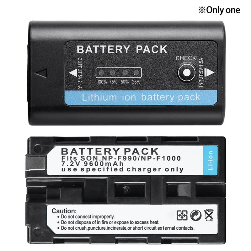 thumbnail image 2 of 3-Pack 8800mAh NP-F970 Replacement Batteries For Sony Camcorders - Compatible With DCR-VX2100, HDR-FX1, HVR-Z1U & More 2 of 11
