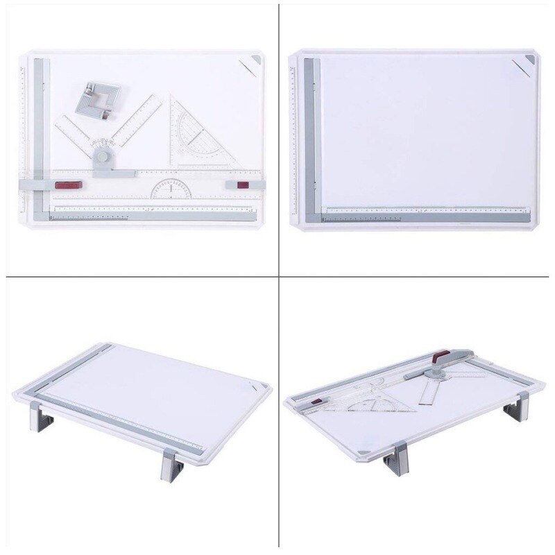 A4 Multifunctionele Tekentafel Gereedschappen Tekentafel Verstelbare Parallel Met Clear Regel Grafische Hoek Meting