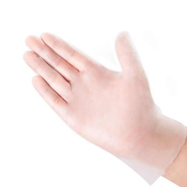 100 stück Einweg TPE Handschuhe Von transparent Vinyl TPE Handschuhe Latex-freies Für Friseur Saubere Handschuhe Für Labor: XL