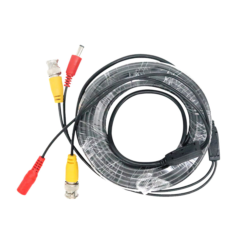 Bnc dc pluggkabel 5m/10m/15m/20m/30m/40m/50m cctv videoutgangskabel til ahd tvi cvi analog system dvr sett tilbehør