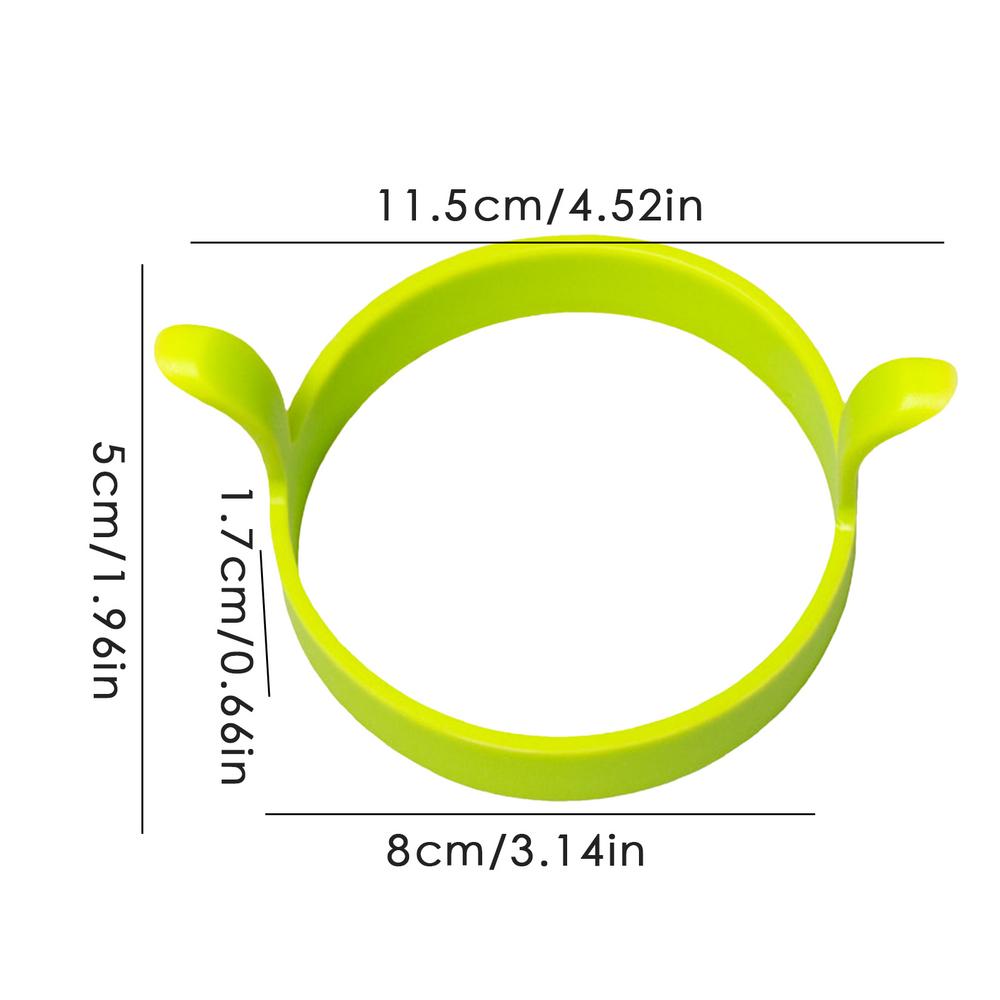 Anello in silicone Stampo per uova fritte Stampi per anelli per pancake antiaderenti Resistenti al calore Multi-funzione portatile Creativo per cucinare Strumento D IY: verde