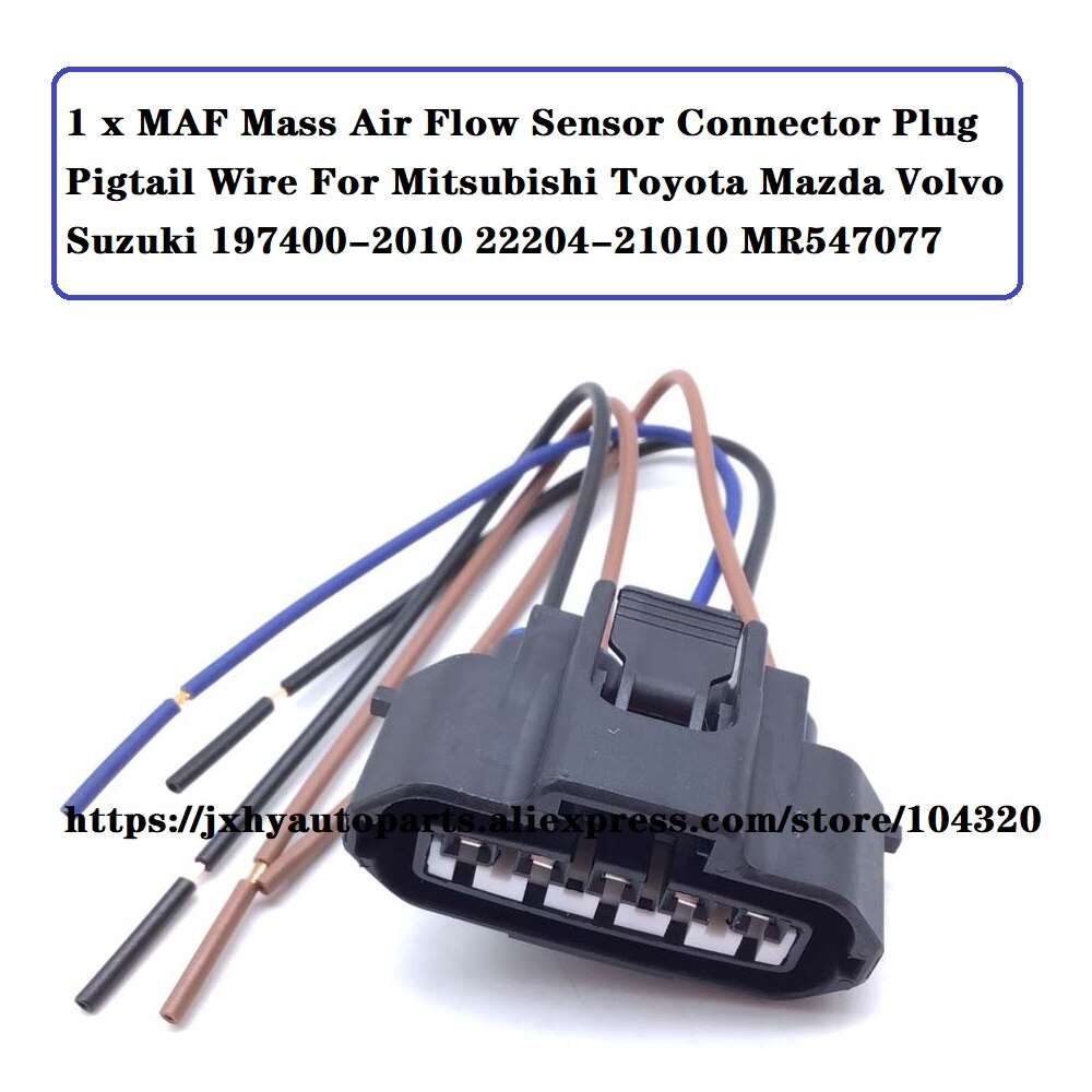 Maf Mass Air Flow Sensor Connector Plug Pigtail Wire For Mitsubishi Toyota Mazda Volvo Suzuki 197400 22204-21010 MR547077: 1 Pc