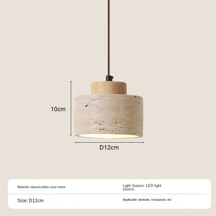 Japanse Stijl Kroonluchter Steen Hanglamp Travertijn Ophanging Plafond Led Hanglamp Kithcen Island Living: Cold White / Licht Geel