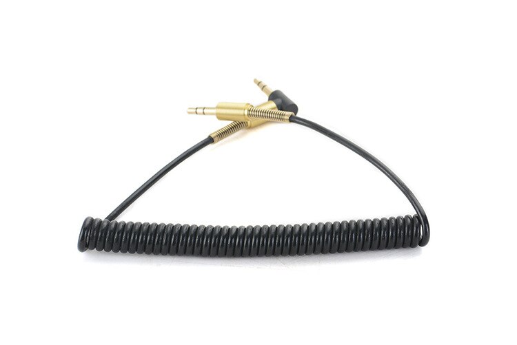 Câble auxiliaire Jack 3.5 3.5mm, câble Audio à ressort de voiture, câble de haut-parleur mâle à mâle de 1.5m