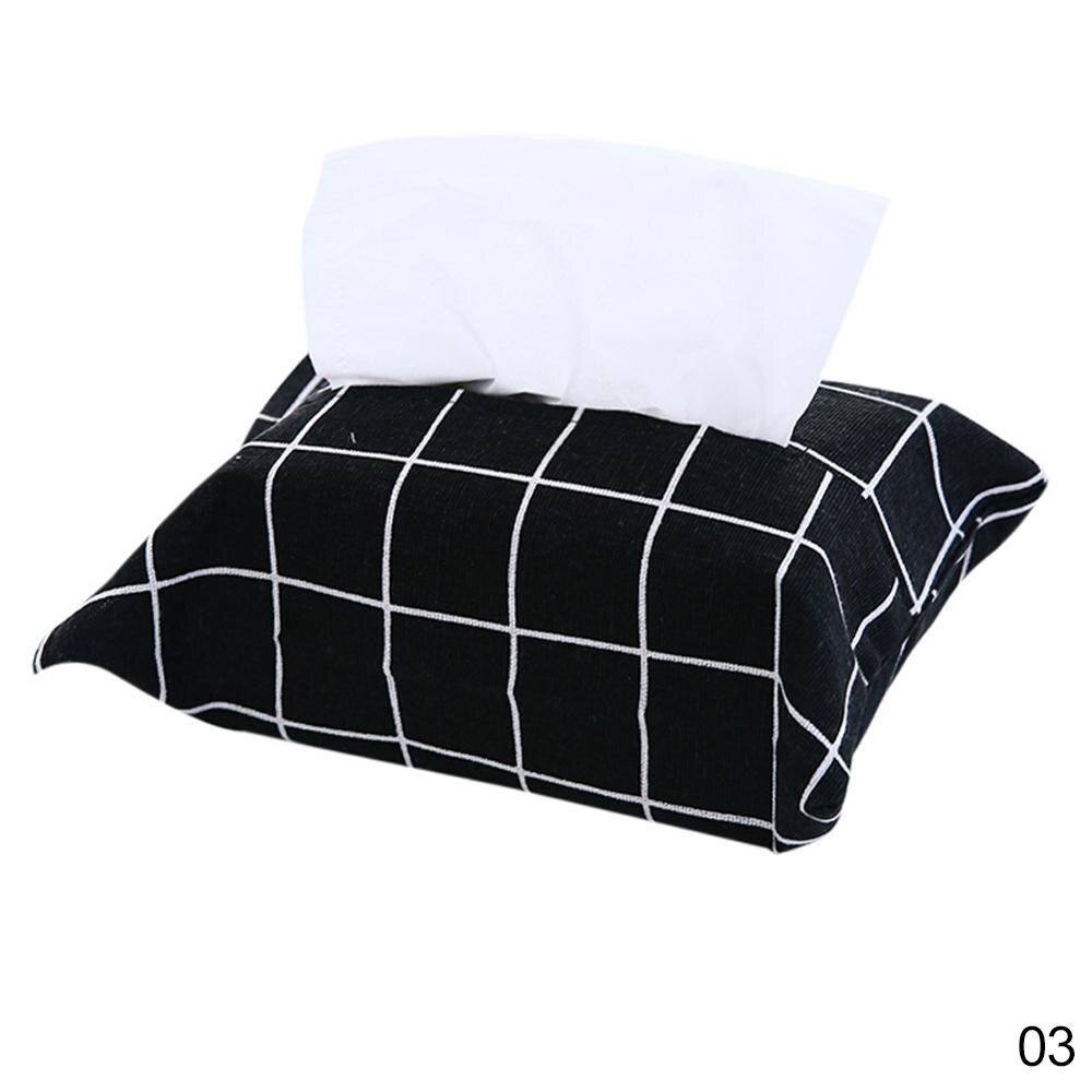 Tissue Bag Cotton And Linen Tissue Box Cover Handkerchief Napkin Holder Cover Cute Animal Printing Baby Wet Wipes Box Wipe Cases: A-03