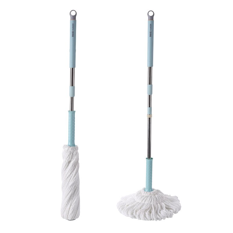 Self Wringing Mop for Wash Floor Squeeze Lazy Spin And Go Home Help Wet Dry Wiper Cleaning Tools Window Round Scrubber Tile: a blue mop