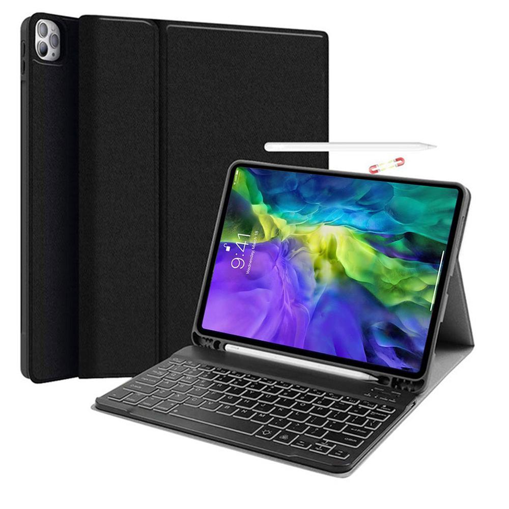 Toetsenbord Case Voor Ipad Pro 11 Inch Bluetooth Keyboard Stand Cover Voor Ipad Pro 11 Met Potlood houder Tablet Shell: Black