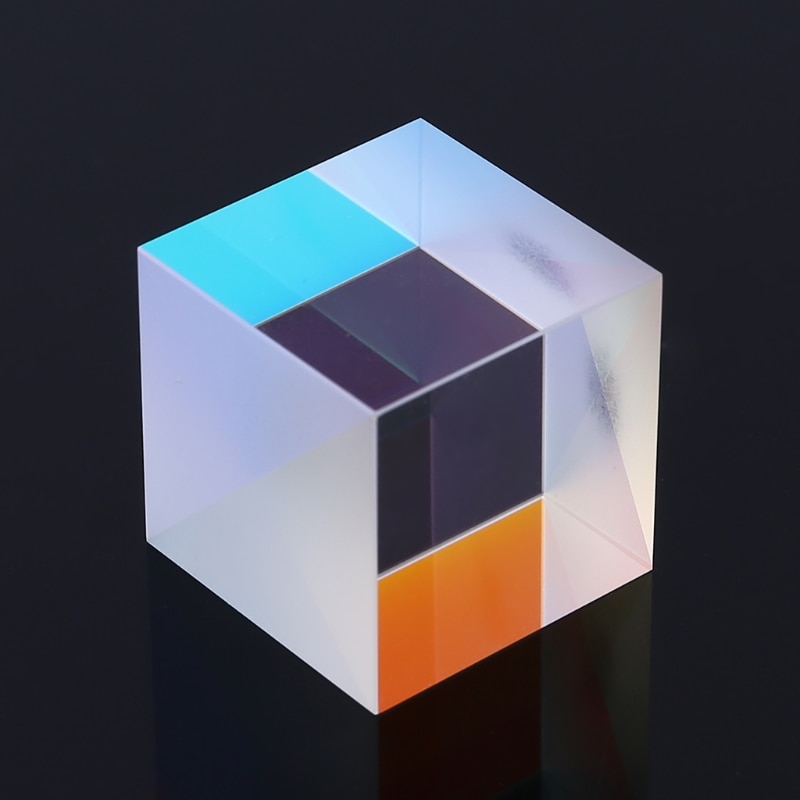 X-cube-cubo de luz brillante de seis lados, Prisma de cristal óptico, haz de división RGB, para instrumento de experimento óptico, lente óptica