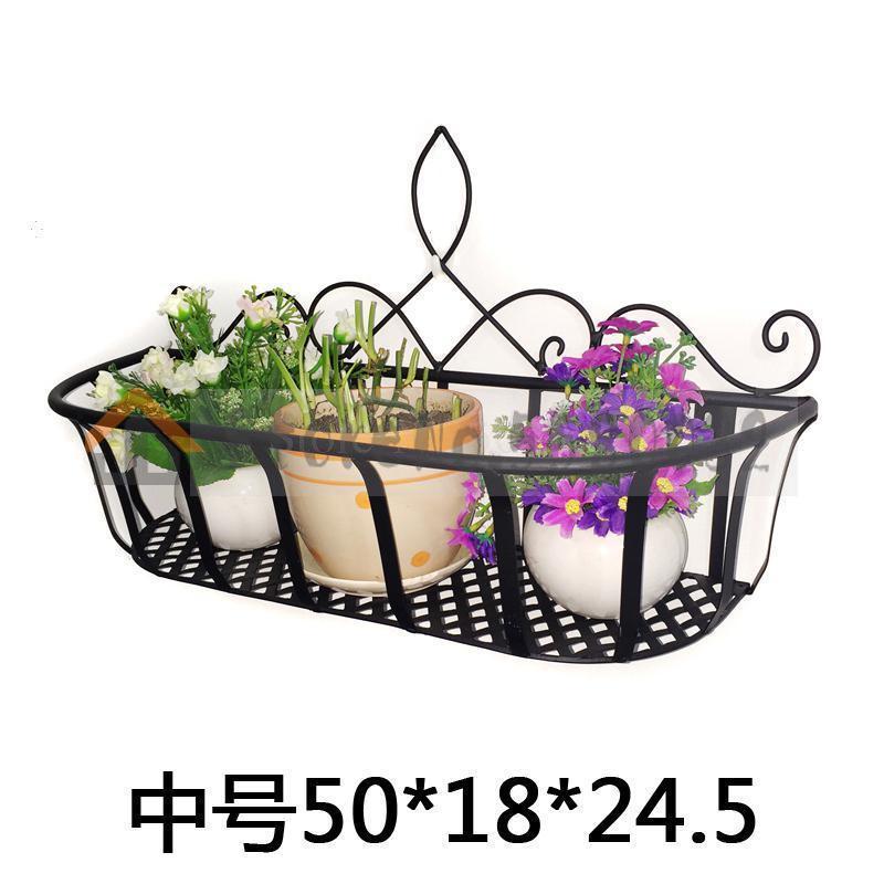 European wrought iron wall flower stand balcony flower stand wall hanging flower stand wall pot rack Wall shelf decorative frame: VIP 4