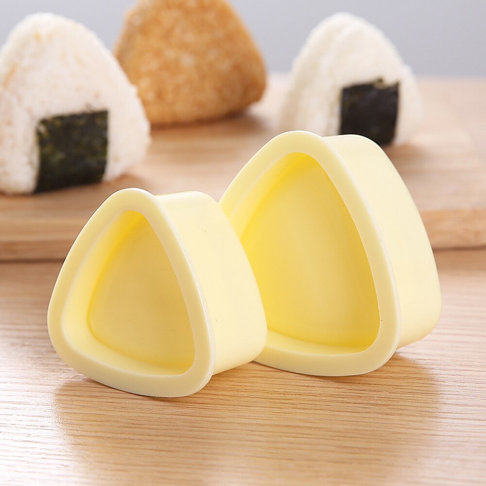 Juego de 3 piezas para hacer Sushi, accesorios de cocina japoneses para el hogar, molde para Sushi, bricolaje, prensa para alimentos, bola Triangular, herramientas para hacer bolas de arroz