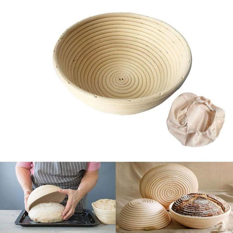 Rattan Bread Proofing Basket Natural Round Oval Baking Cake Pans Rattan Wicker Dough Fermentation Sourdough Bread Basket