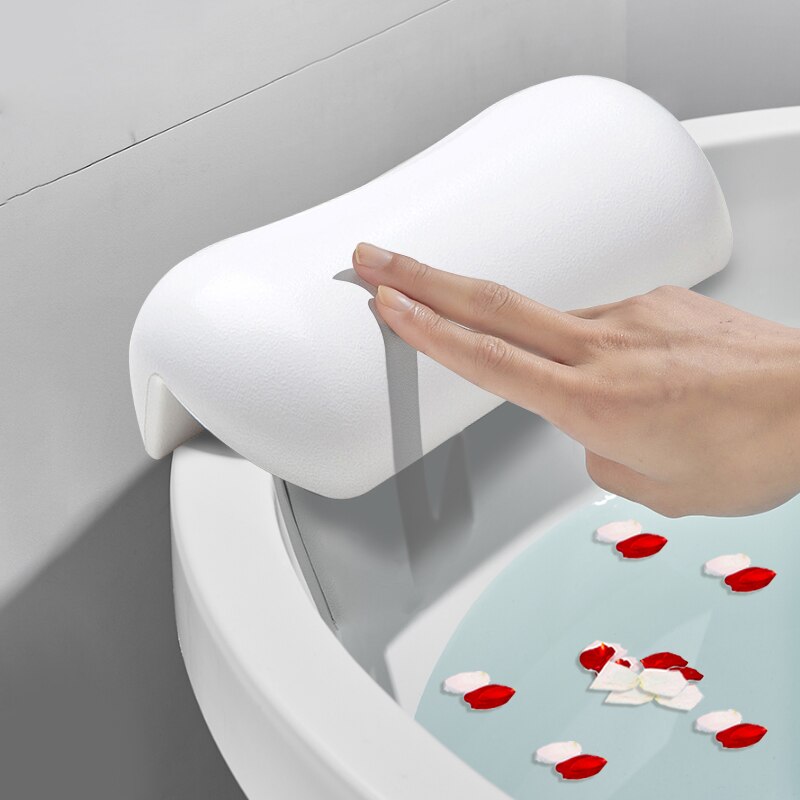 SPA Bath Pillow,Non-slip Bathtub Headrest Soft Waterproof Bath Pillows with Suction Cups Easy To Clean Bathroom Accessories