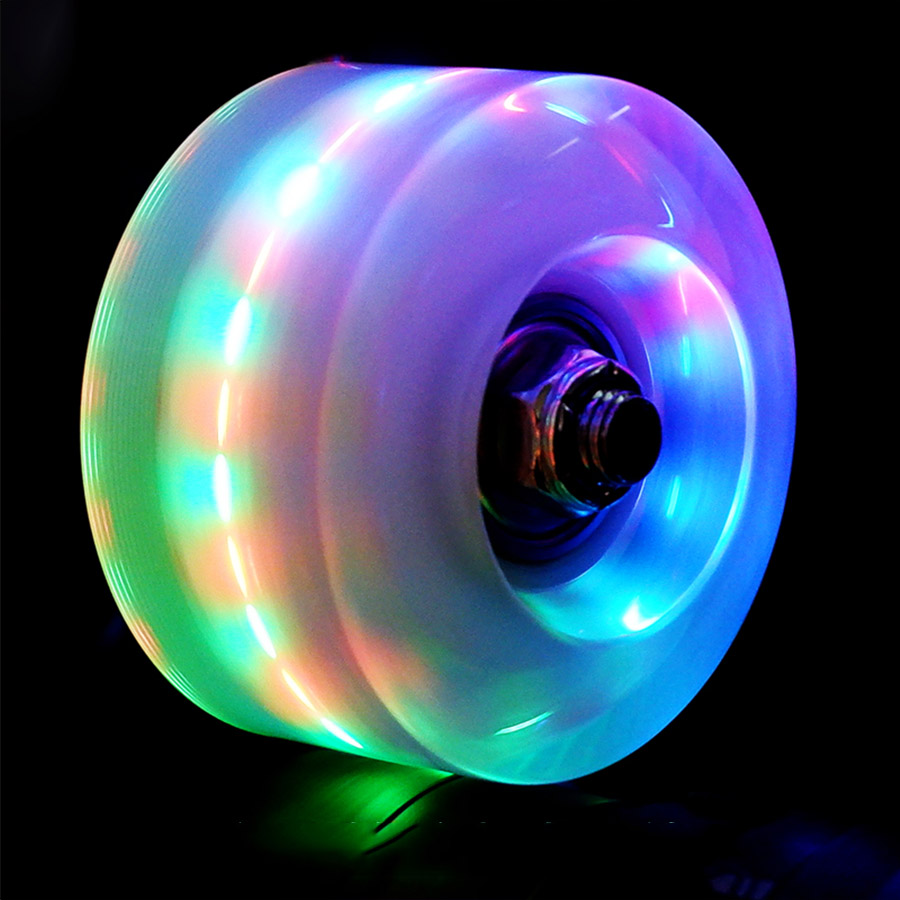 Ruedas de patín con iluminación LED , con 608 rodamientos, neumáticos de patinaje Quad de 58mm, 82a, para interiores y exteriores, de doble línea