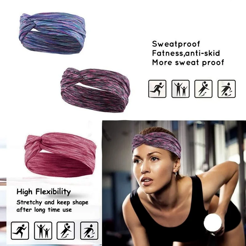 Cross Headband Solid Color Hairbands Women Girls Yoga Exercise Twisted Elastic Bandanas Hair Accessories Bandages