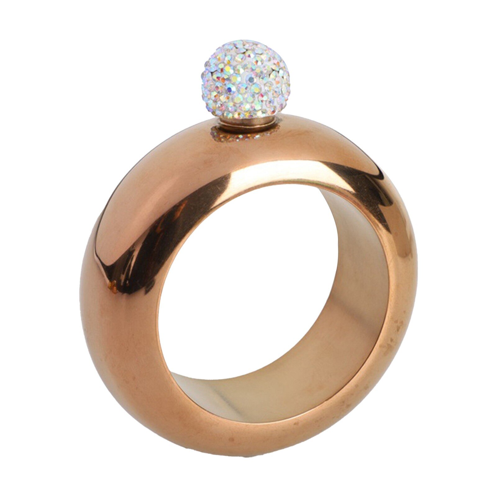 Diamond Cover Draagbare 3.5 Oz Ronde Heupfles Russische Creatieve Armband Heupfles 304 Roestvrij Stalen Armband Heupfles: B