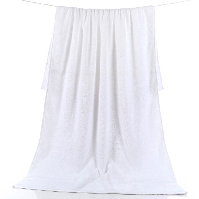 90*180cm Large Thick Bath Towel 100% Cotton Bathroom Shower Towels Home Hotel For Adults Multicolor toalla de ducha toalha: White