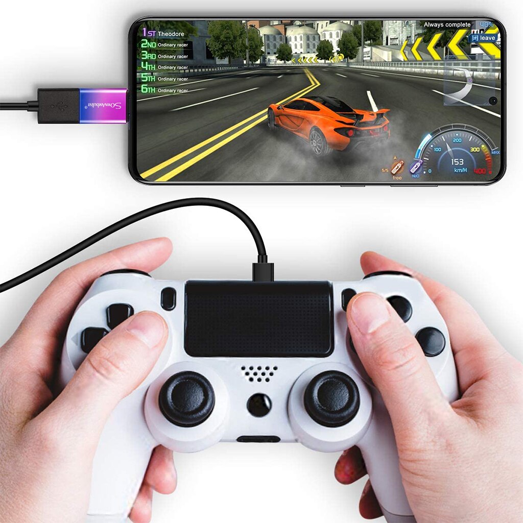 Met Adapter Flash Drive 64Gb 128Gb Usb Memory Stick Usb 3.0 Kleurrijke Gradient Verlichting TYPE-C 32Gb 16gb Hoge Snelheid Mini Usb 3.0
