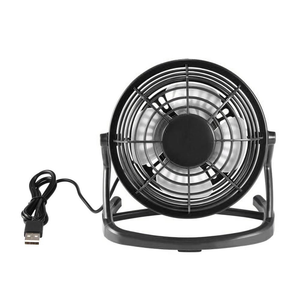 Ventilatore USB estivo Desktop portatile DC 5V Mini ventilatori di raffreddamento Ventilatore ruotabile da 180 gradi per computer PC portatile Notebook Dropshipping: nero