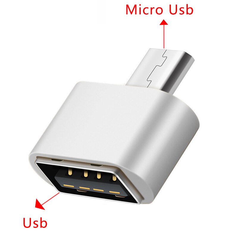 Neue Micro USB Zu USB Konverter Für Android Tablet Usb 2,0 Mini OTG Kabel USB Adapter OTG Micro Weiblich Konverter typ C Adapter: WHITE