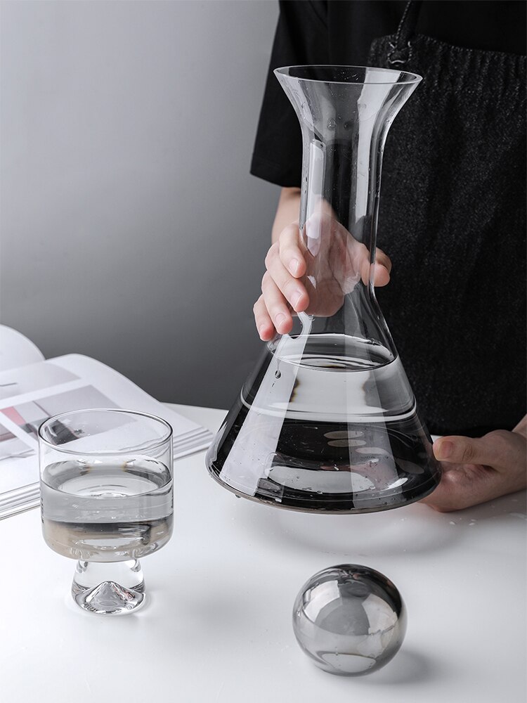 European-Style Crystal Glass Electroplating Rose Gold Water Jug American Decanter Wine Set