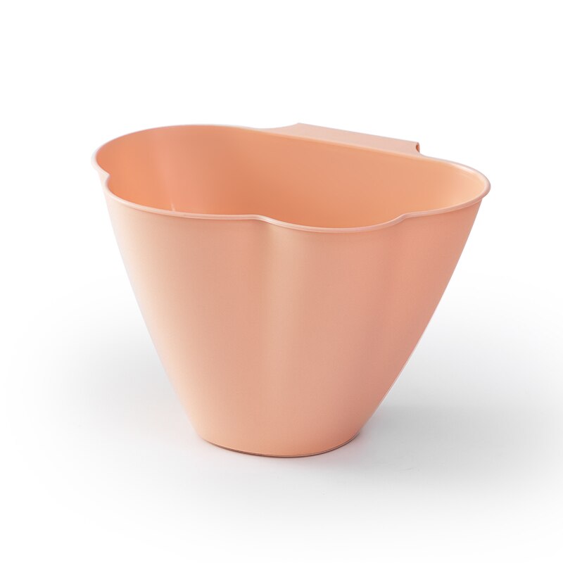 Kitchen Cabinet Door Bucket Garbage Basket Drawer Trash Can Recycle Bin Kitchen Supplies Small Hanging Dustbin Wastebasket: Pink