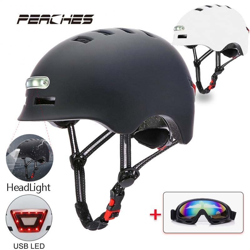 Cycling Smart Tail Light Bike Adult Helmet Electric Bicycle MTB Road Scooter For Sport Urban Lashing Helmet For Men Women