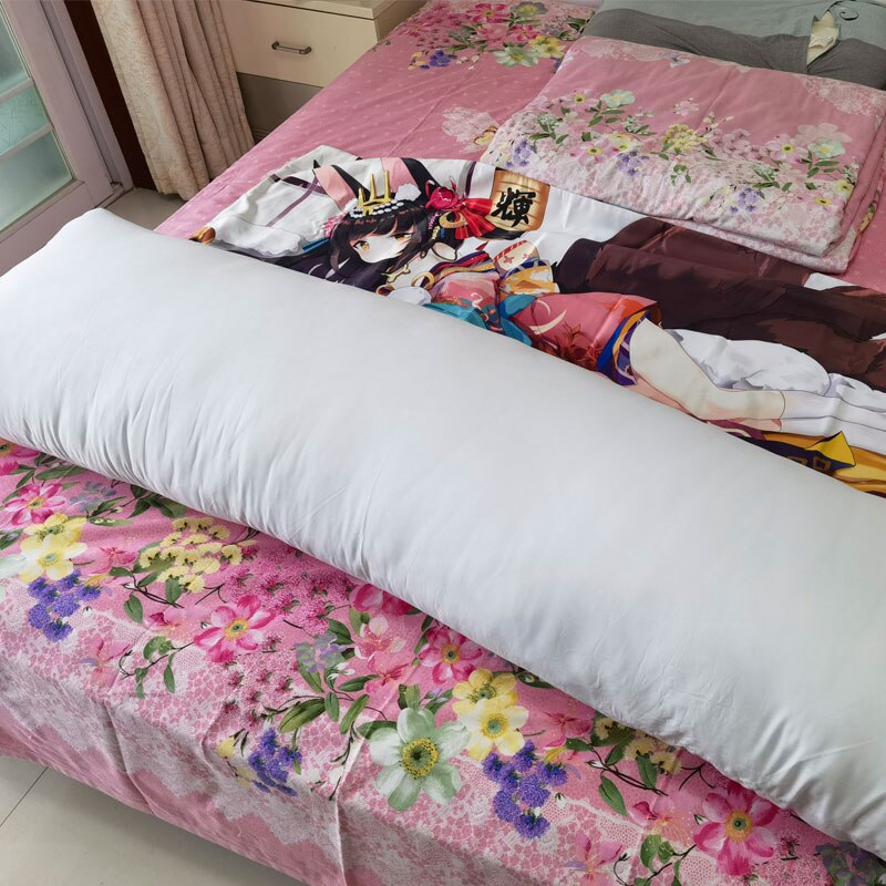 Almohadas con relleno de cuerpo completo de Anime Dakimakura, almohada sólida blanca, interior, de lado largo, para dormir, ropa de cama, cojín para dormitorio de 150x50cm