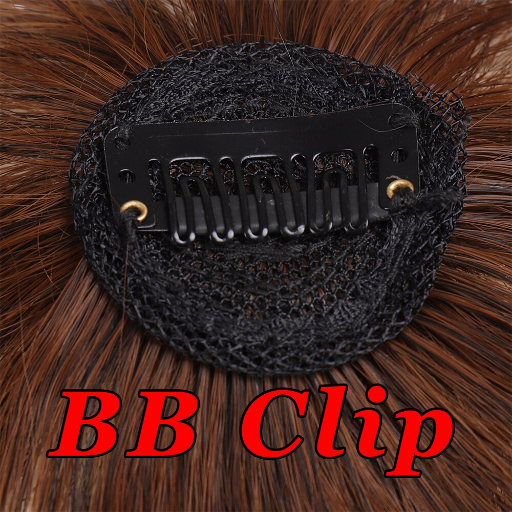 Allaosify Pony Haar 3D Koreaanse Pony En Franse Stijl Pony Met Bb Clip Synthetische Hoge Temperatuur Vezels 4 Kleuren Voor kiezen