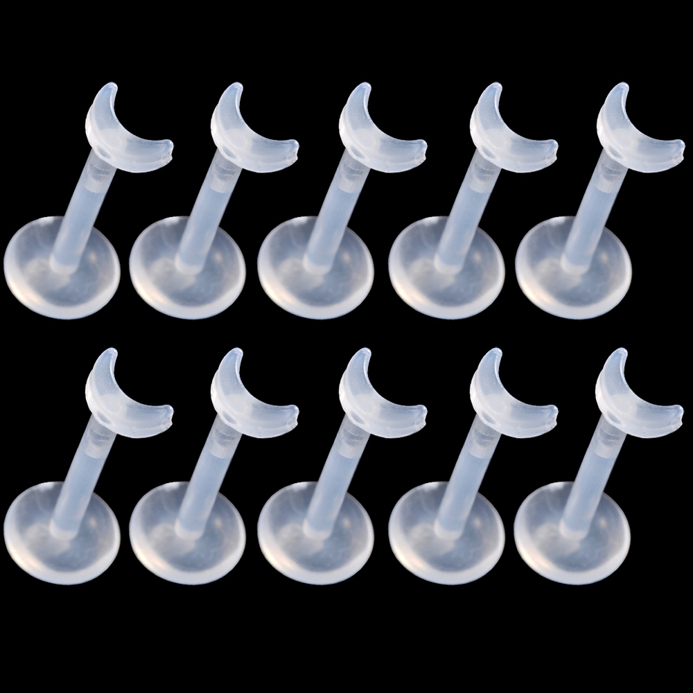 Helder acryl oor tragus helix kraakbeen piercing bioflex flexibele labret houder lip stud acryl basic piercing lichaamssieraden