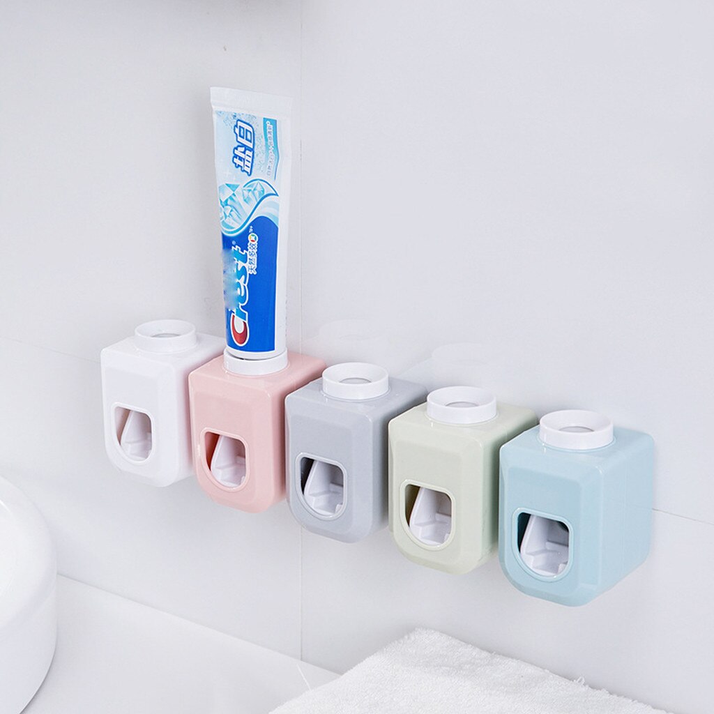 Automatische Tandpasta Knijpen Machine Voor Badkamer Plastic Zelfklevende Non Punch Tandpasta Knijper Knop Tandpasta Druk