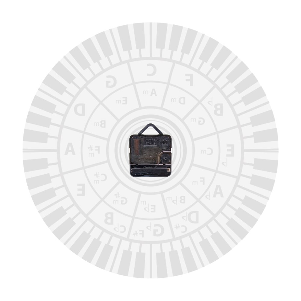 Black and white piano keys 3D Wall Clock Music Notes Silhouette Decorative Clock Pianist Art Watch Wall Clocks