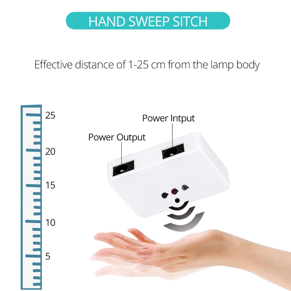Hand Sweep PIR Motion Sensor Switch Detector Smart Switch Dimmers DC 5V 12V 24V For 5050 3528 LED Strip Closet Cabinet Light