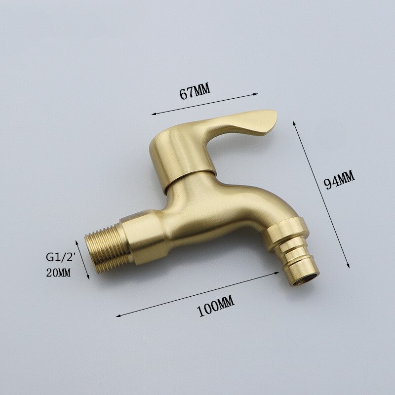 1PC Brass Outside Tap Washing Machine faucet Toilet Bibcocks Decorative Outdoor Garden Faucet 1/2' or 3/4'