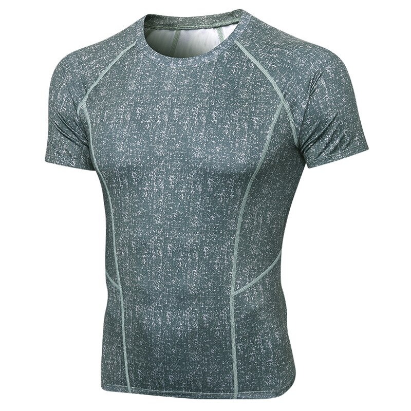 Mens Compression Shirt Fitness Gym Shirt Bodybuilding Gym Clothing Running tshirt Men 3D Print Shirts For Men Muscle TShirt Tops: Green / EUR XXL
