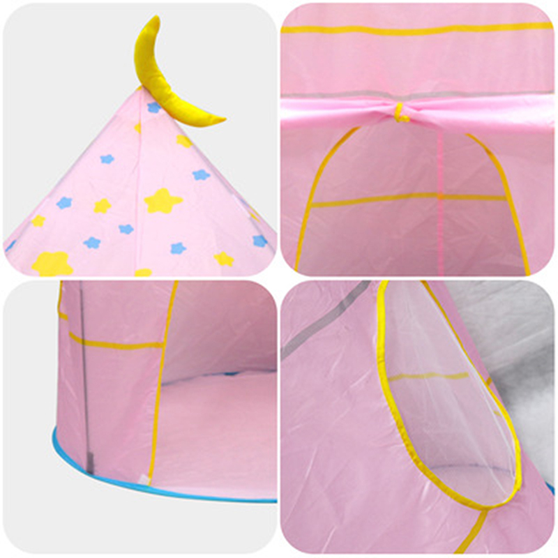 Teepee Tent Voor Kinderen Vouwen Play Tent Huis Kinderen Prinses Kasteel Tenten Draagbare Indoor Outdoor Baby Ballen Zwembad Playhouse