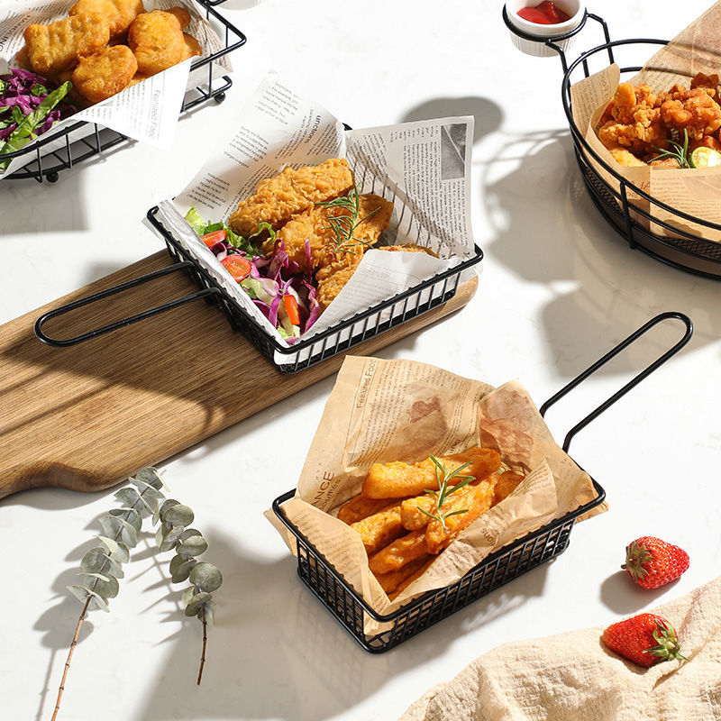 French Fries Fried Chicken Snack Basket Chicken Wing Bread Basket Fried Food Plate Restaurant French Fries Basket