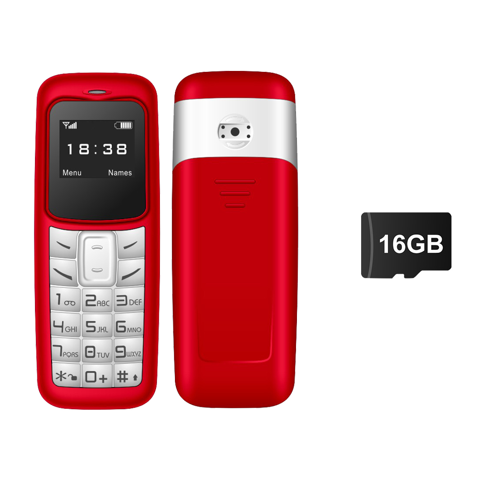 SERVO 2G kleine mobiele telefoon Bluetooth-kiezer Magic Voice Blacklist Lage straling Bluetooth-headset Mini mobiele telefoon Meertalig: Roze