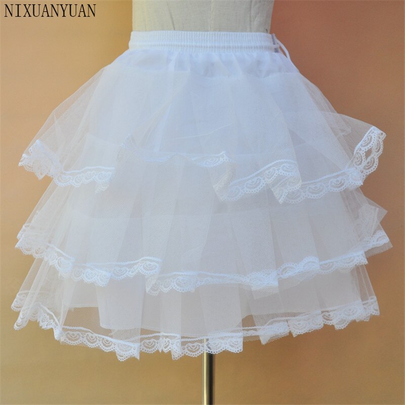 Children Petticoat 3 Layers Lace Tulle Underskirt Flower Girl Dress Short Crinoline Little Girls/Kids/Child Underskirt