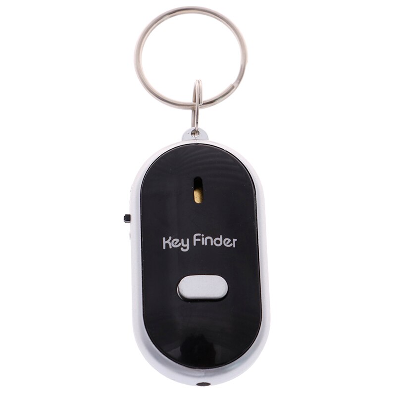 Led Light Zaklamp Remote Sound Control Lost Key Finder Locator Sleutelhanger Mini Oude Leeftijd Anti-Verlies Apparaat Alarm Locator track: Black