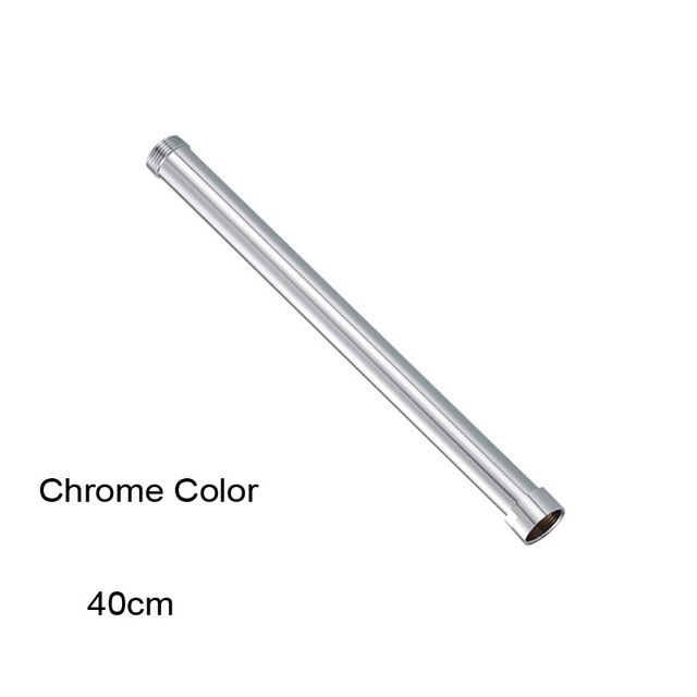 Barra de extensão de tubo de chuveiro quadrado de latão, tubo de extensão redondo de 40cm, salão de elevação, tubo de chuveiro deslizante para alongar o tubo: 1