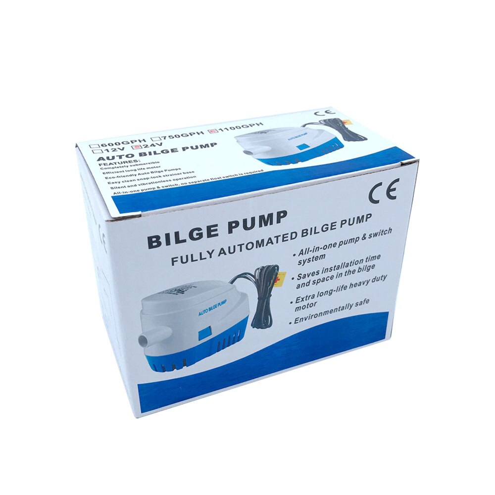 Dc 12v 24v vannpumpe automatisk lensepumpe 600 750 1100 gph nedsenkbar båt lensevannpumpe 12v elektrisk auto folat bryter