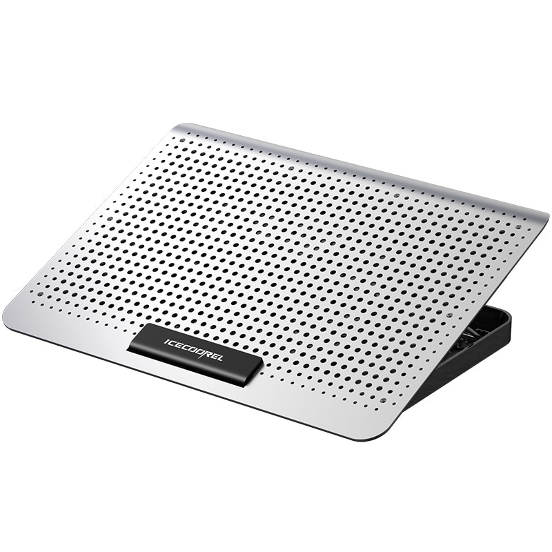 Gaming laptop kjøler lydløs vifte metall laptop kjøleputer to usb porter bærbart justerbart notebook stativ for 12-16 tommers bærbar pc