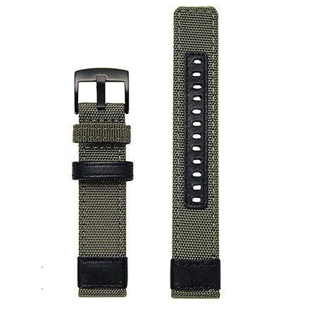 Bracelet de montre en nylon pour huami Amazfit GTR 47mm pour Xiaomi Amazfit rythme Stratos 3 2 2S bracelet pour garmin vivoactive 4: green